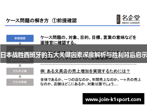 日本战胜西班牙的五大关键因素深度解析与胜利背后启示